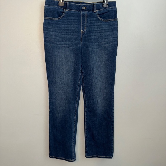 Betabrand Straight-Leg 4-Pocket Yoga Denim Dark Wash Size XL - Picture 2 of 8